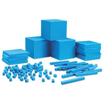 Learning Resources Plastic Base Ten Class Set, 15 1/2 x 11.4 x 4 1/2, Blue