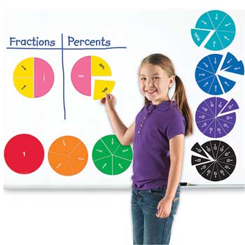 Learning Resources&#174; Double-Sided Magnetic Fraction Circles