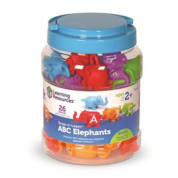 Learning Resources Snap-N-Learn ABC Elephants, Set of 26 Pieces