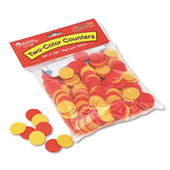 Learning Resources Two-Color Counters, Math Manipulatives, for Grades K-6, 200/Set