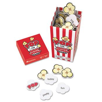 Learning Resources&#174; POP for Sight Word Game, Red/White, 100 Popcorn Cards, 3&quot;L x 3&quot;W x 6.25&quot;H