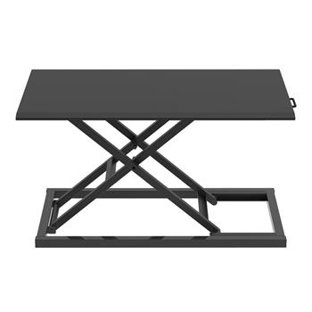 Luxor Pneumatic Standing Desk Converter, Black, 18&quot;W x 29&quot;L x 2&quot;-16&quot;H