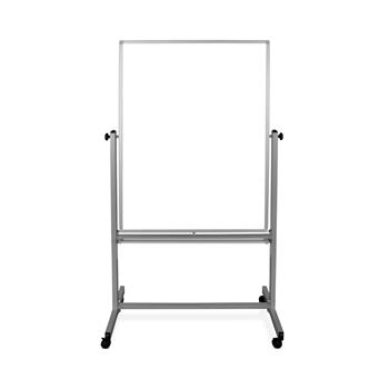 Luxor Magnetic Mobile Whiteboard, Steel With Aluminum Frame, 36&quot;W x 48&quot;H
