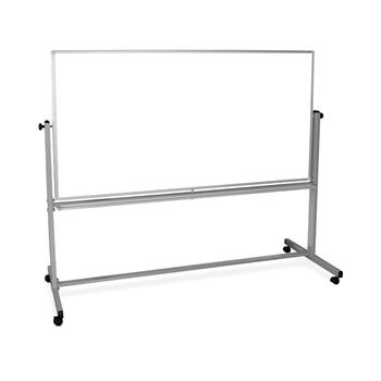 Luxor Magnetic Mobile Whiteboard, Steel With Aluminum Frame, 72&quot;&quot;W x 48&quot;&quot;H