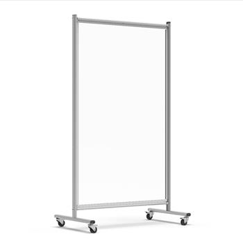 Luxor Mobile Magnetic Whiteboard Divider, Steel With Aluminum Frame, 43&quot;W x 75&quot;H