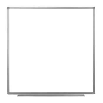 Luxor Wall-Mounted Magnetic Whiteboard, Steel With Aluminum Frame, 48&quot;W x 48&quot;H