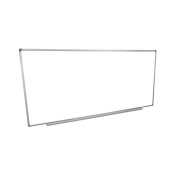Luxor Wall-Mounted Magnetic Whiteboard, Steel With Aluminum Frame, 96&quot;W x 40&quot;H