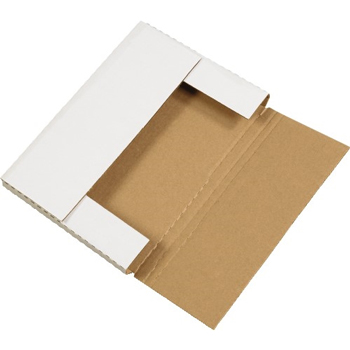W.B. Mason Co. Easy-Fold mailers, 12 1/8&quot; x 9 1/8&quot; x 1&quot;, White, 50/BD