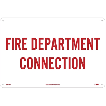 NMC Sign, Fire Department Connection, 12&#39;&#39; x 18&#39;&#39;, Aluminum