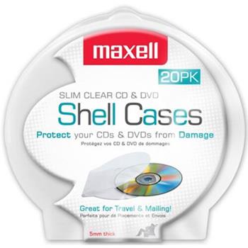 Maxell&#174; Optical Disc Case, Jewel Case, Clear, 1 CD/DVD