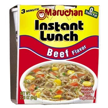 Maruchan Instant Lunch, Beef, 2.25 oz, 12/Case