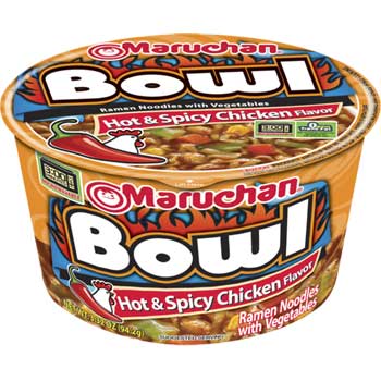 Maruchan Hot &amp; Spicy Chicken Bowl, 3.31 oz., 6/CS