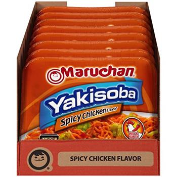 Maruchan Yakisoba Ramen, Spicy Chicken, 4.11 oz, 8 Packs/Case