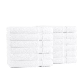 Monarch Brands Elite Pearl Bath Towels, 24 in x 48 in, White, 5 Dozen/Carton