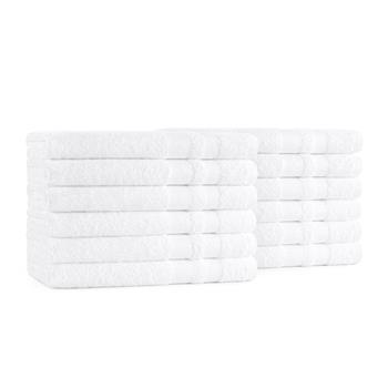 Monarch Brands Magellan Hand Towels, 16 in x 30 in, White, 10 Dozen/Carton