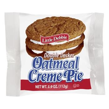 Little Debbie Double Decker Oatmean Cookie, 2 Cookies/Bag, 3.9 oz, 9 Bags/Case
