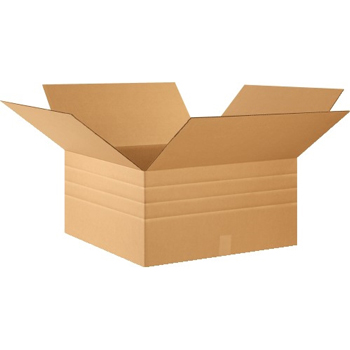 W.B. Mason Co. Multi-Depth Corrugated Boxes, 24&quot; x 24&quot; x 12&quot;, Kraft, 10/Bundle