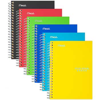 Five Star&#174; Wirebound Notebook, College Rule, 5 x 7, Perforated, White, 100 sheets
