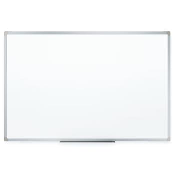 Mead Dry Erase Board, Melamine Surface, 24 in W x 18 in H, Aluminum Frame