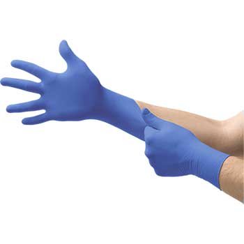 Ansell Cobalt&#174; Nitrile Exam Glove, Fully Textured, Disposable, Cobalt Blue, L, 100/BX