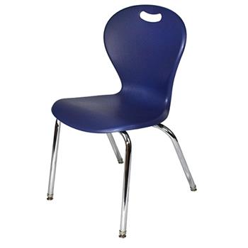 MiEN 4-Leg Chair, 18 in, Blue