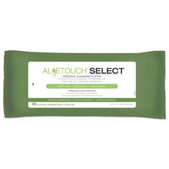 Medline Aloetouch Select Premium Personal Cleansing Wipes, 8 x 12, 48/Pack, 48 Pk/Ctn