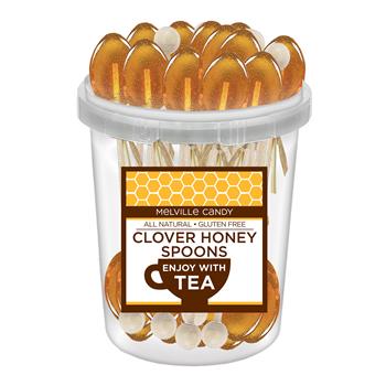 Melville Candy Naturally Flavored Honey Spoons, Clover Honey, 30/Pack