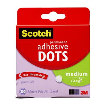 Scotch™ Adhesive Dots, Medium, 300 Dots/Pack