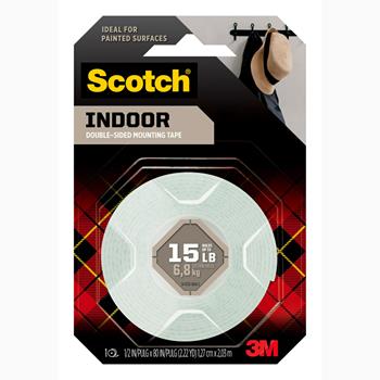 Scotch Indoor Double-Sided Mounting Tape, 0.5 in x 80 in