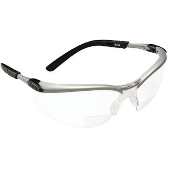 3M BX™ Reader Protective Eyewear, Clear Lens, Silver Frame, +2.5 Diopter