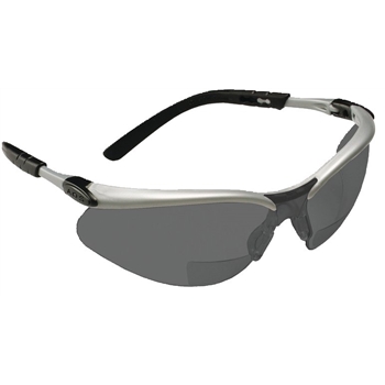 3M BX™ Reader Protective Eyewear, Gray Lens, Silver Frame, +1.5 Diopter