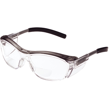3M Nuvo™ Reader Protective Eyewear, Clear Lens, Gray Frame, +1.5 Diopter