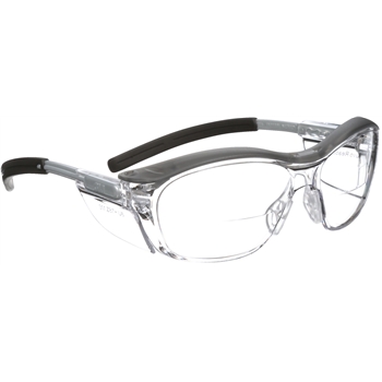 3M Nuvo™ Reader Protective Eyewear, Clear Lens, Gray Frame, +2.0 Diopter