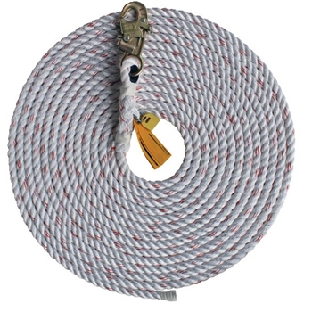 3M DBI-SALA Rope Lifeline with Snap Hook, 50&#39;