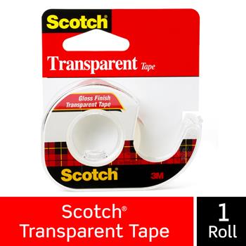Scotch Transparent Tape, 1/2 in x 450 in, 1 in Core
