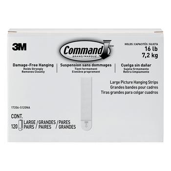 Command Large Picture Hanging Strips, 120 Pairs of Strips/Pack