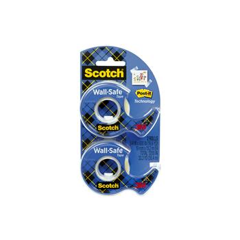 Scotch Wall-Safe Tape, 3/4 in x 600 in, 2 Dispensers/Pack
