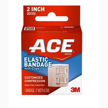 ACE Elastic Bandage with Clips, 2 in, Beige