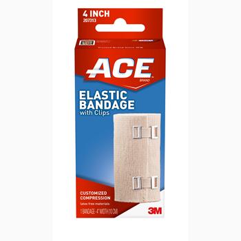 ACE Elastic Bandage with Clips, 4 in, Beige