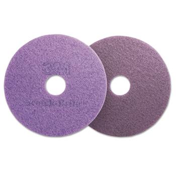 Scotch-Brite Purple Diamond Floor Pads, 20&quot; dia, 5/Carton