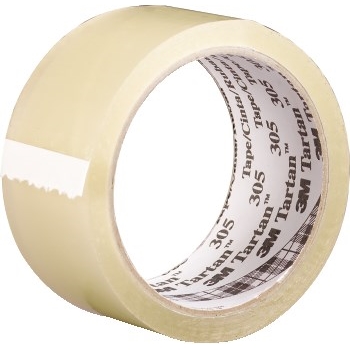 Tartan 305 Acrylic Carton Sealing Tape, 2&quot; x 110 yds., 1.8 Mil, Clear, 36 Rolls/Carton