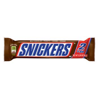 Snickers 2 To Go Bar, King Size, 3.29 oz., 24/BX, 6 BX/CS
