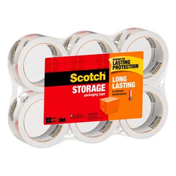 Scotch Long Lasting Storage Packaging Tape, 1.88 in x 54.6 yd, 6 Rolls/Pack