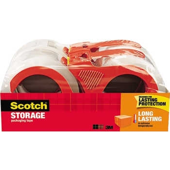 Scotch™ Moving &amp; Storage Tape Dispenser Pack, 1.88&quot; x 38.2 yds., 2.4 Mil, 3&quot; Core, Clear, 4 Rolls/Pack