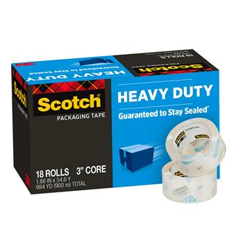 Scotch Heavy Duty Shipping Packaging Tape Cabinet Pack, 1.88 in x 54.6 yd, 18/Pack