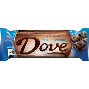 Dove Chocolate Silky Smooth Milk Chocolate Bar, 1.44 oz., 18/BX, 12 BX/CS