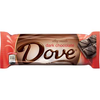 Dove Chocolate Silky Smooth Dark Chocolate Bar, 1.44 oz., 18/BX, 12 BX/CS