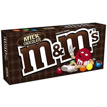 M &amp; M&#39;s Milk Chocolate Theater Box, 3.1 oz., 12/CS
