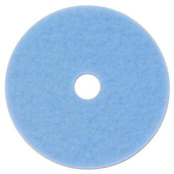 3M Sky Blue Hi-Performance Burnish Pad 3050, 20&quot; dia, 5/Carton