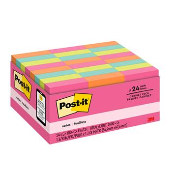 Post-it&#174; Notes Value Pack, 1 3/8 in x 1 7/8 in, Poptimistic Collection, 24/Pack